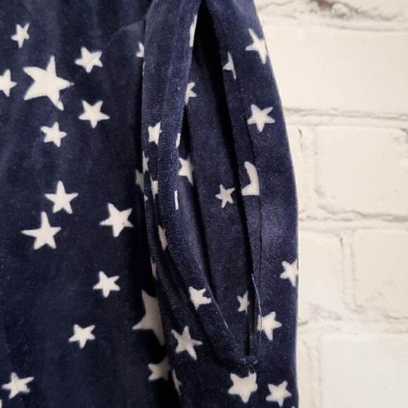 Layla velour navy blue with stars sleep pants - Picture 4 of 9